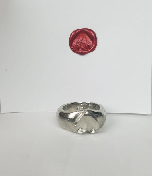 Loving mammaries (wax seal signet ring)