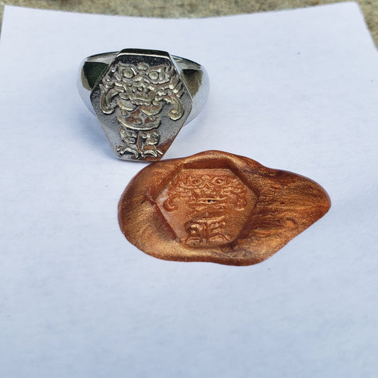 Dokkaebi wax seal signet ring