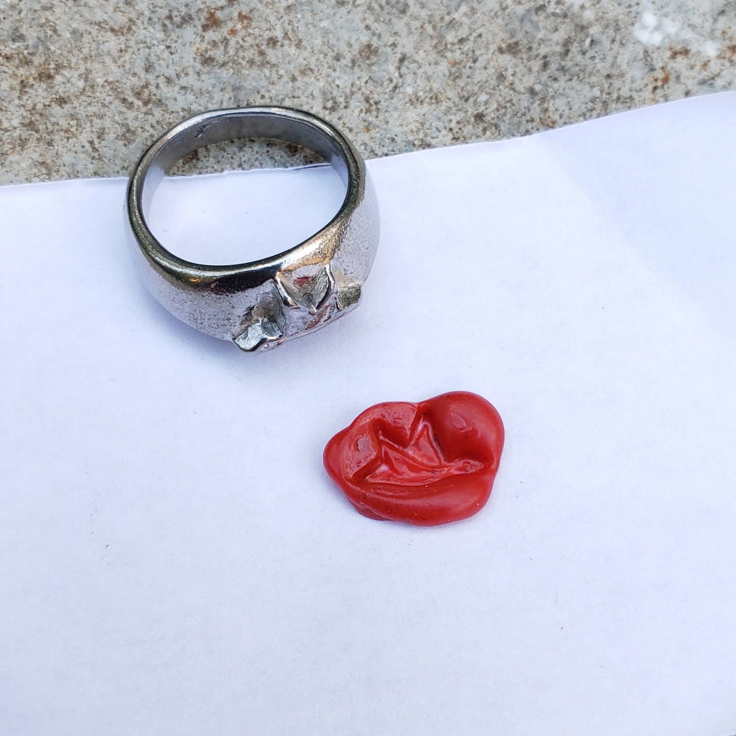 Goose wax seal signet ring