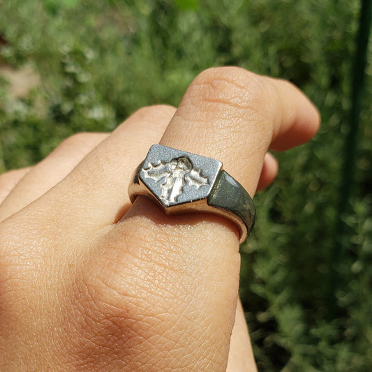 Holly wax seal signet ring