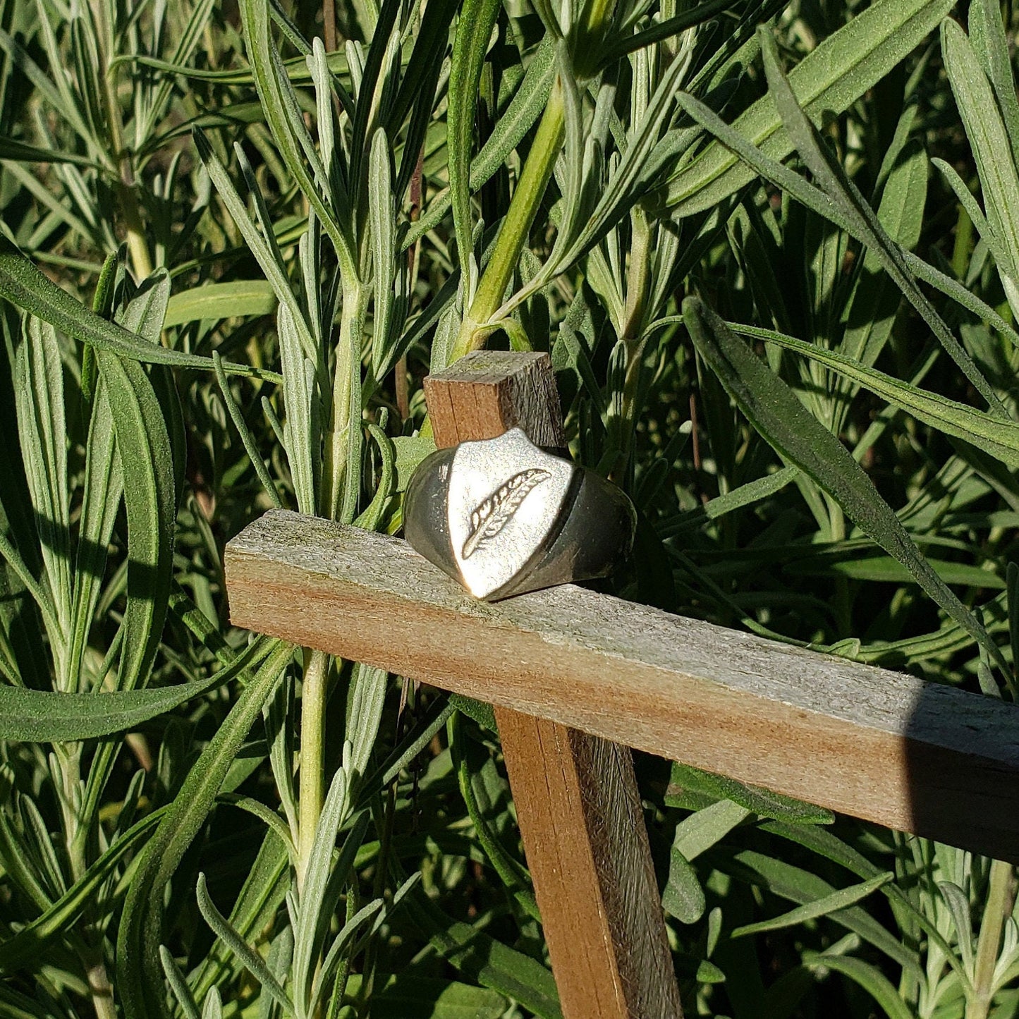 Feather wax seal signet ring