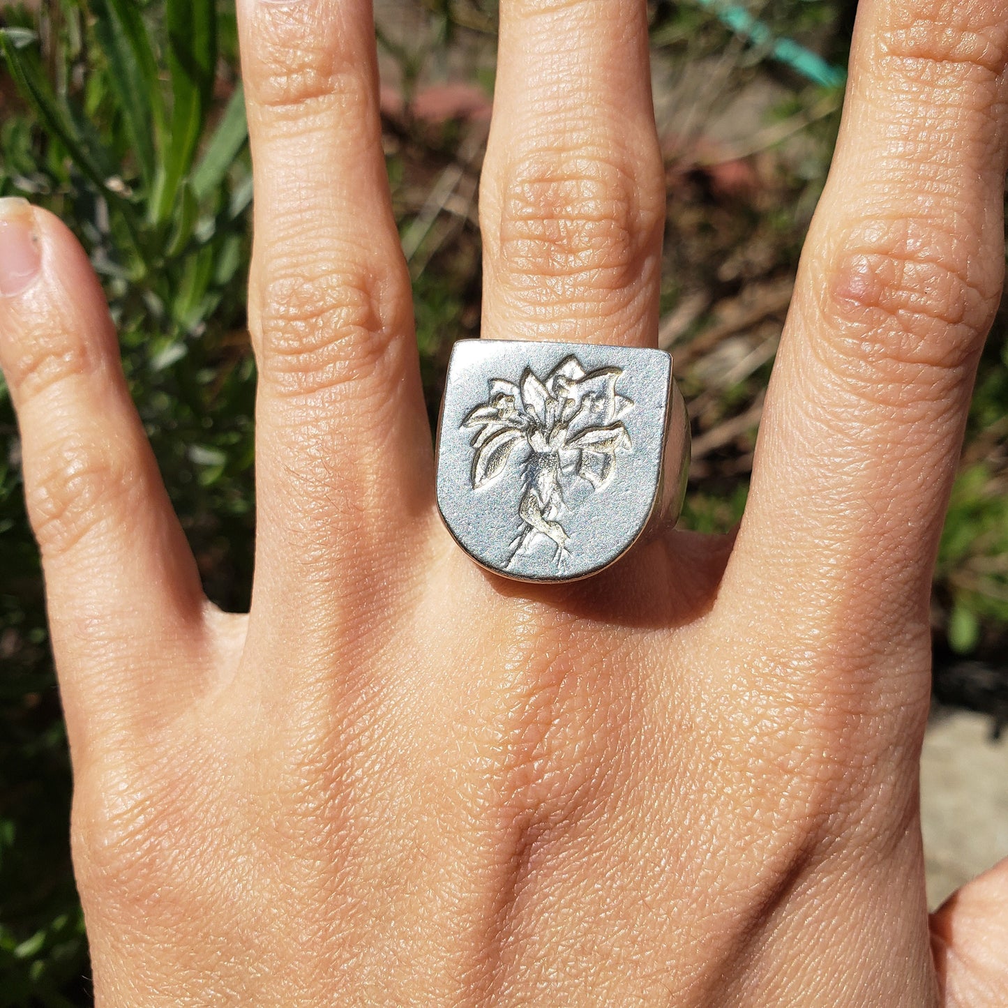 Mandrake wax seal signet ring