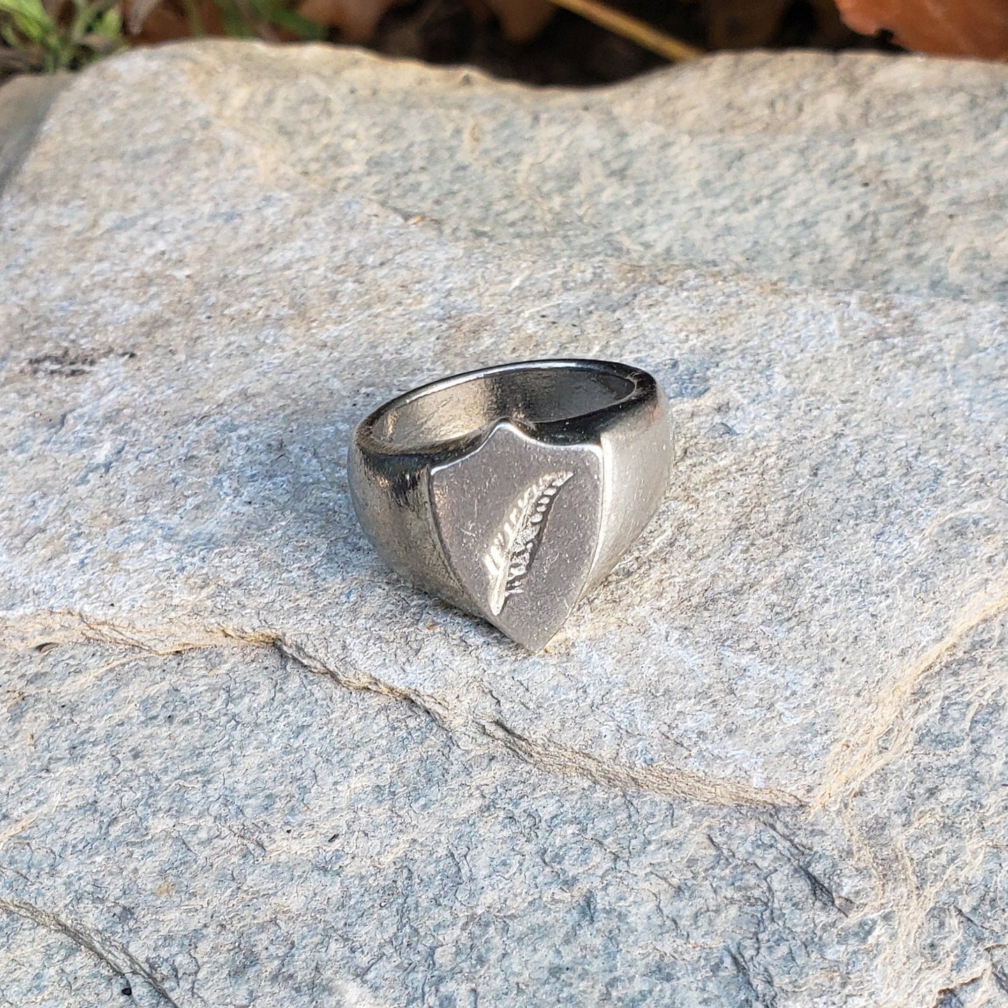 Feather wax seal signet ring