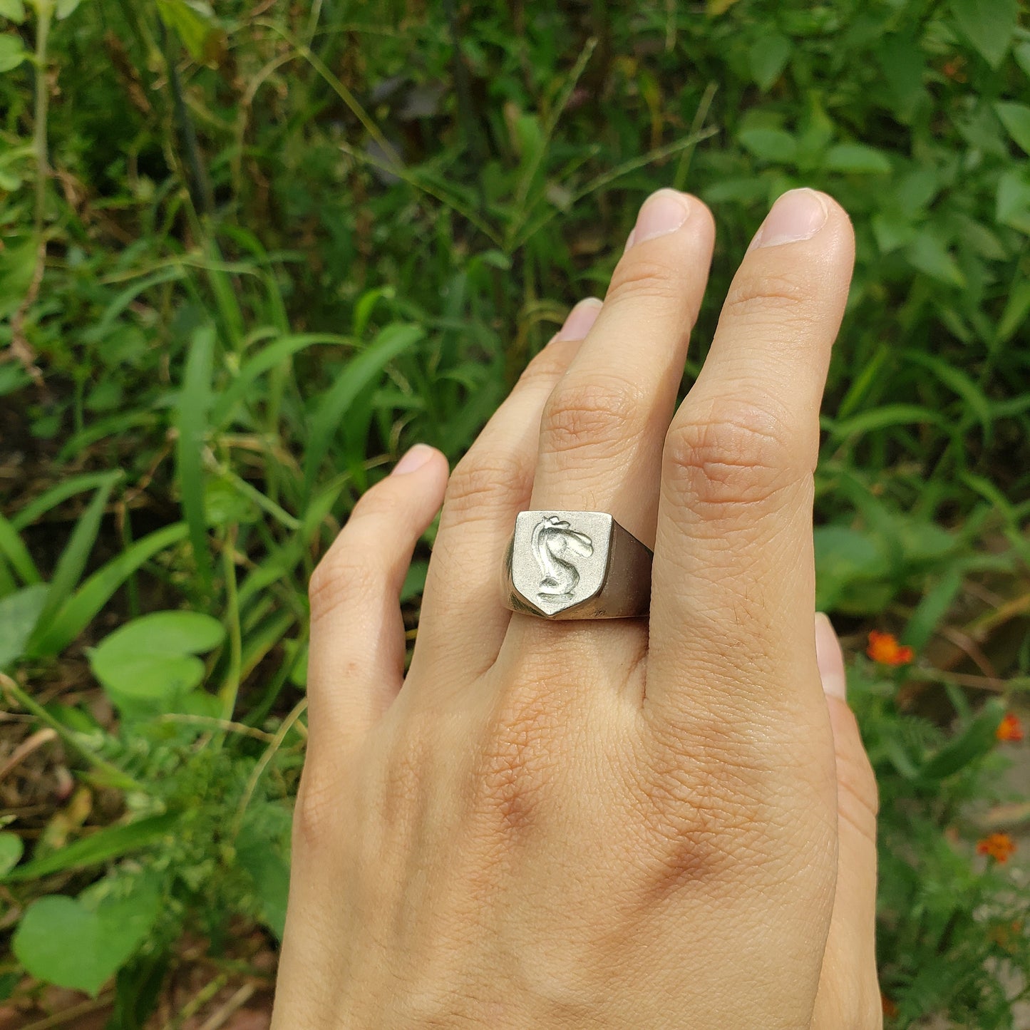 knight chess piece wax seal signet ring