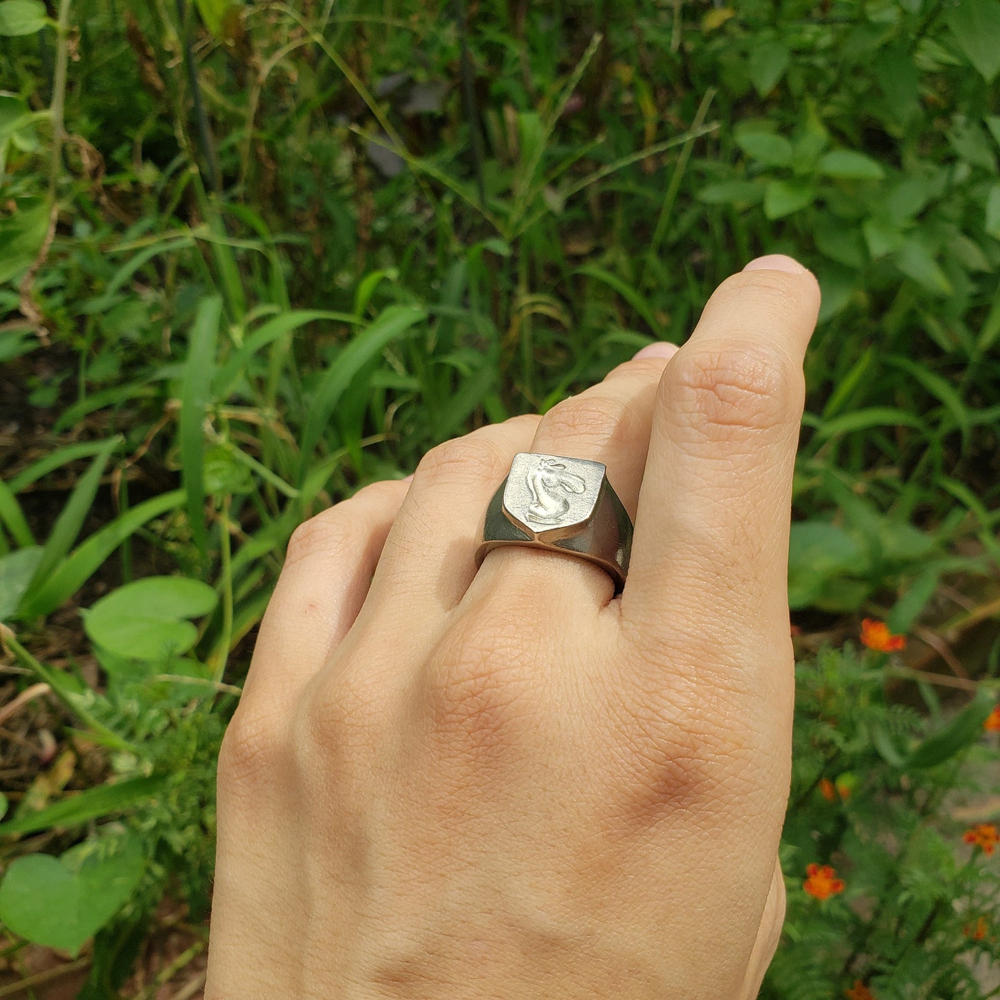 knight chess piece wax seal signet ring