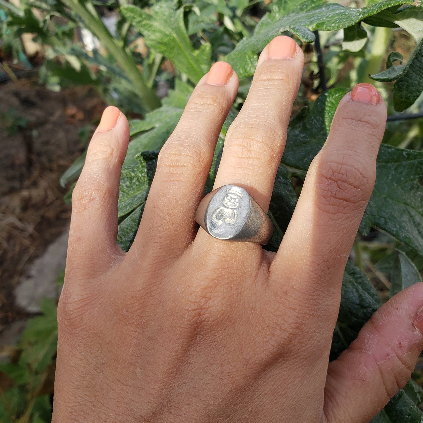 Dol harubang wax seal signet ring