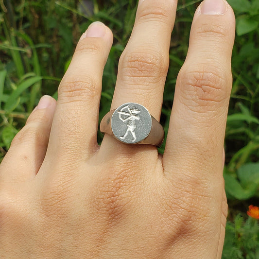 Robin hood the archer wax seal signet ring