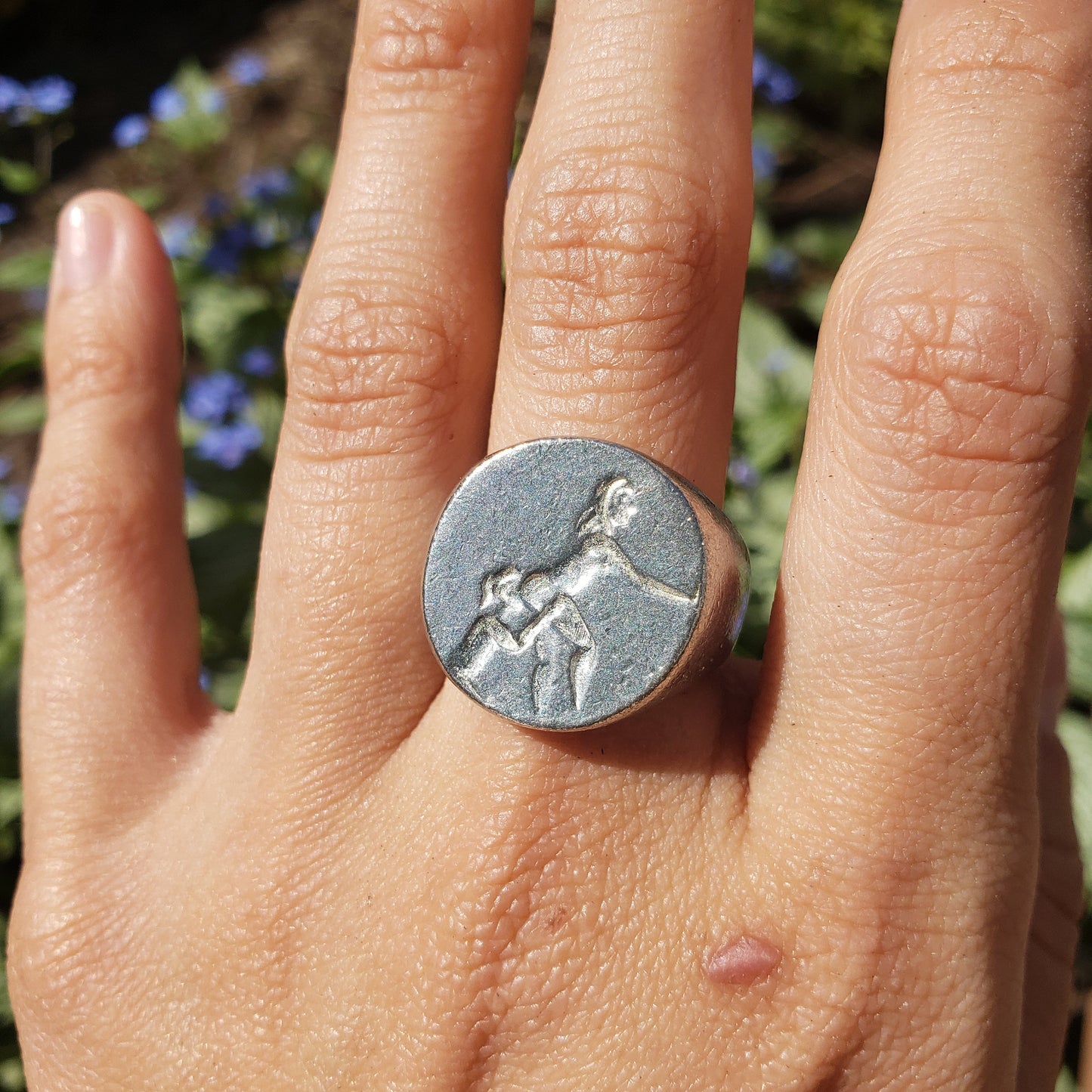 eating ass wax seal signet ring