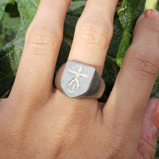 scarecrow wax seal signet ring