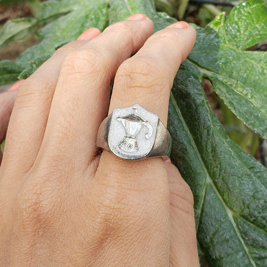 Coffee percolator wax seal signet ring