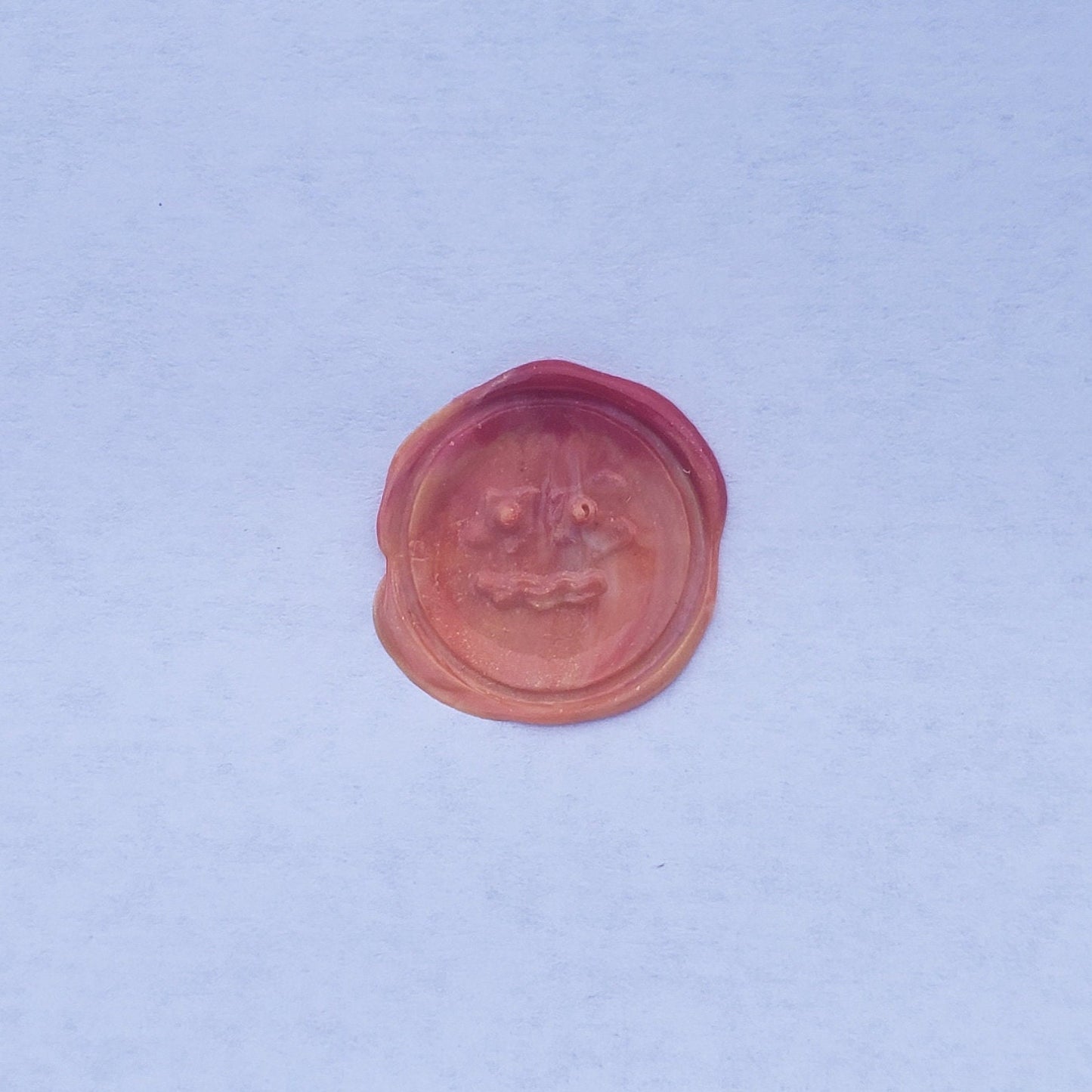 Breakfast face wax seal signet ring