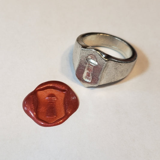 Pillar post box wax seal signet ring