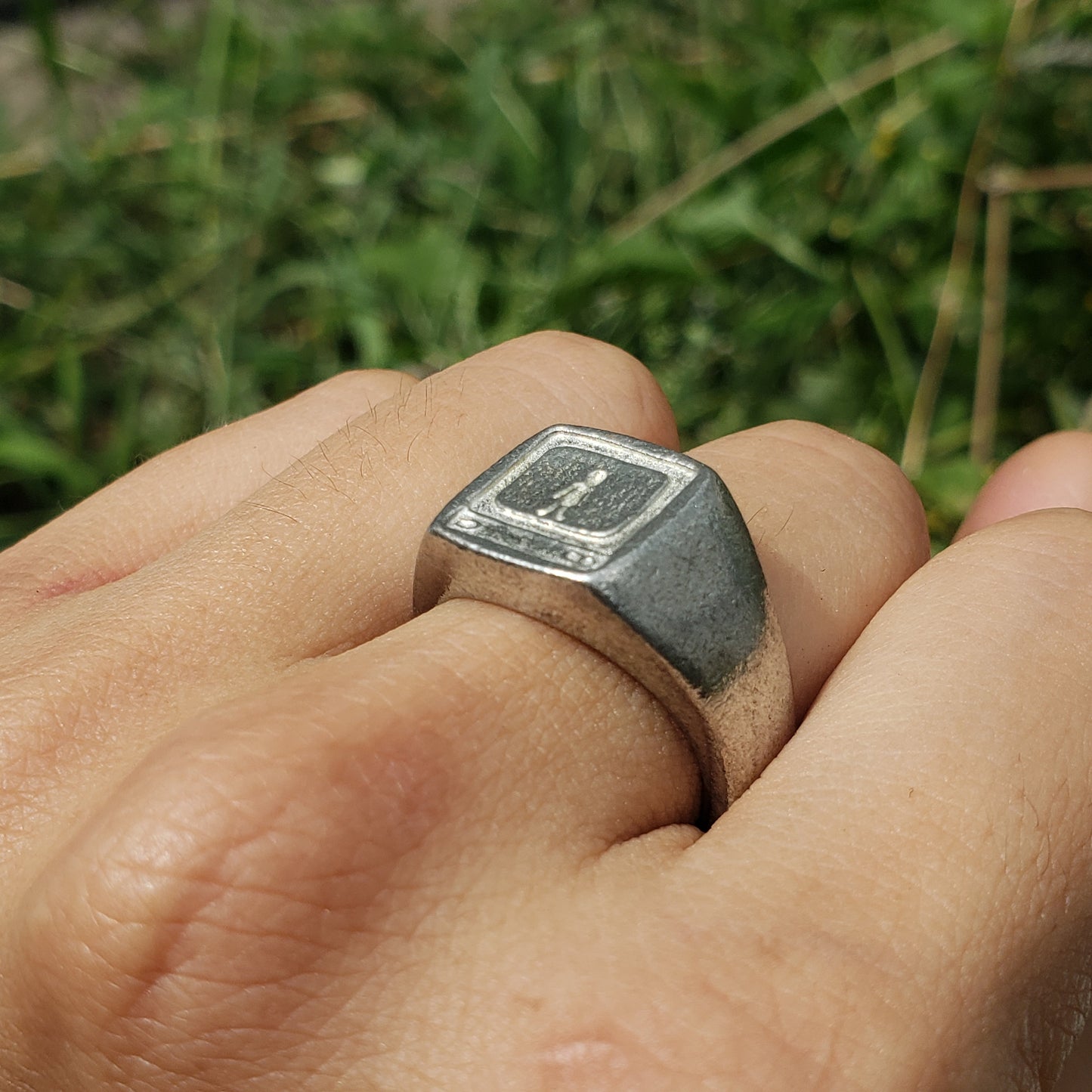 Ghost in the machine wax seal signet ring