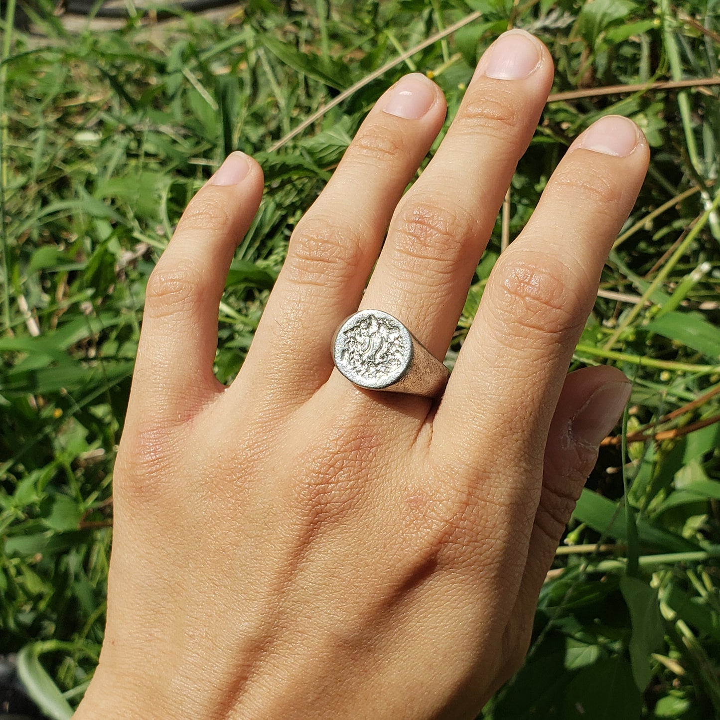 Wreath wax seal signet ring