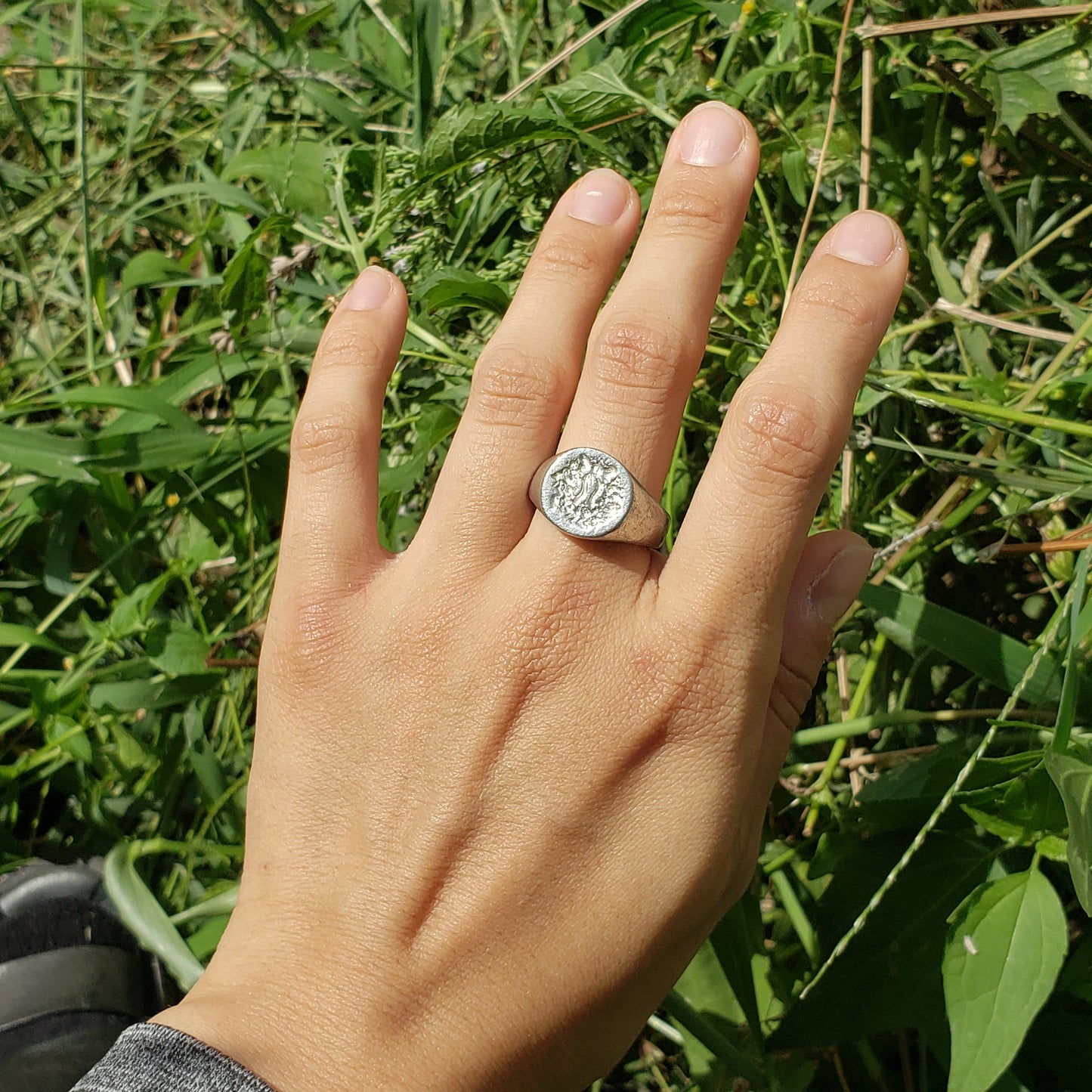 Wreath wax seal signet ring