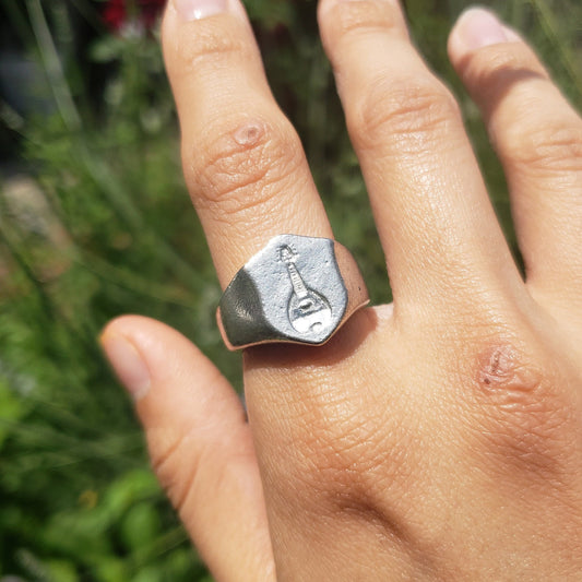 mandolin wax seal signet ring