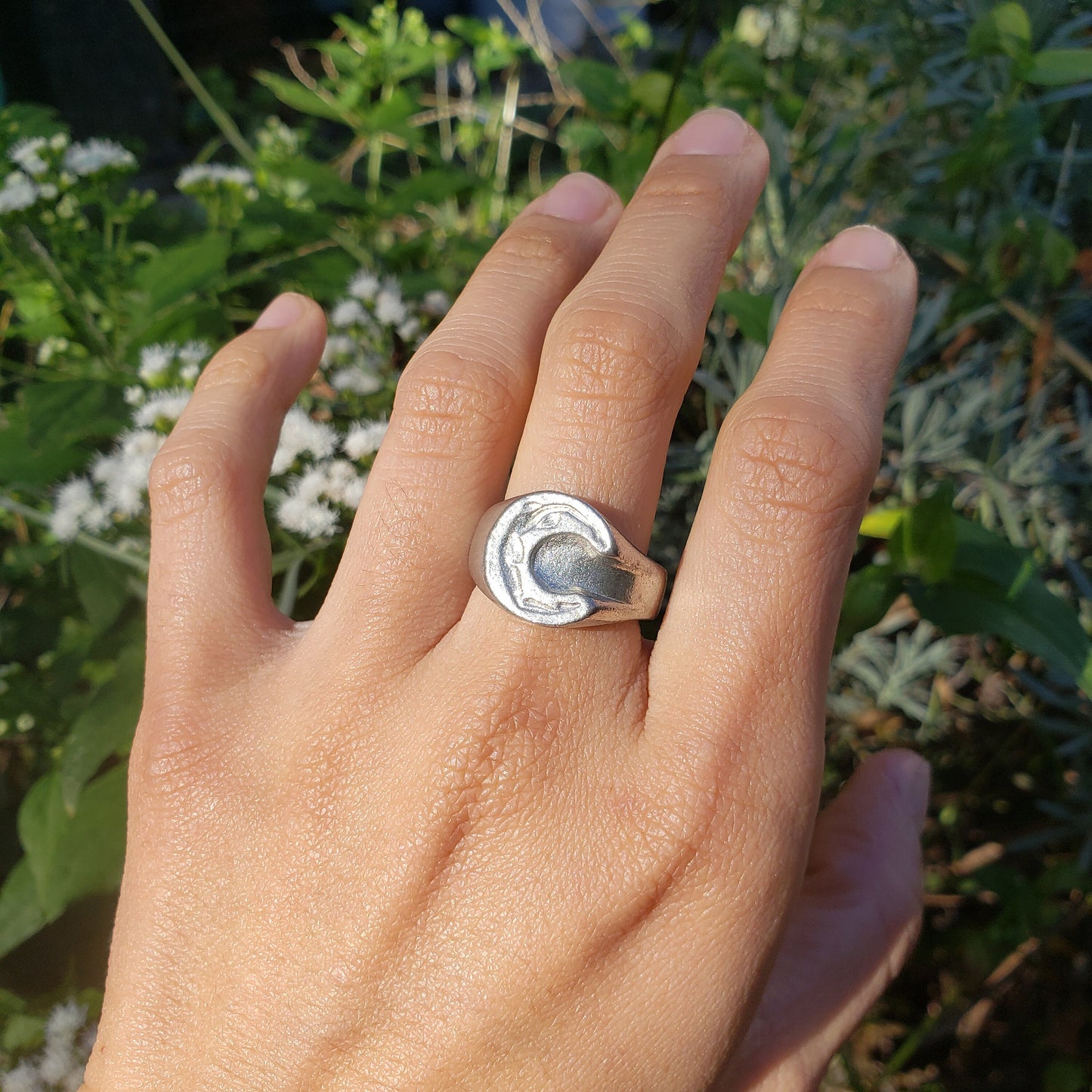 Body letter "C" wax seal signet ring