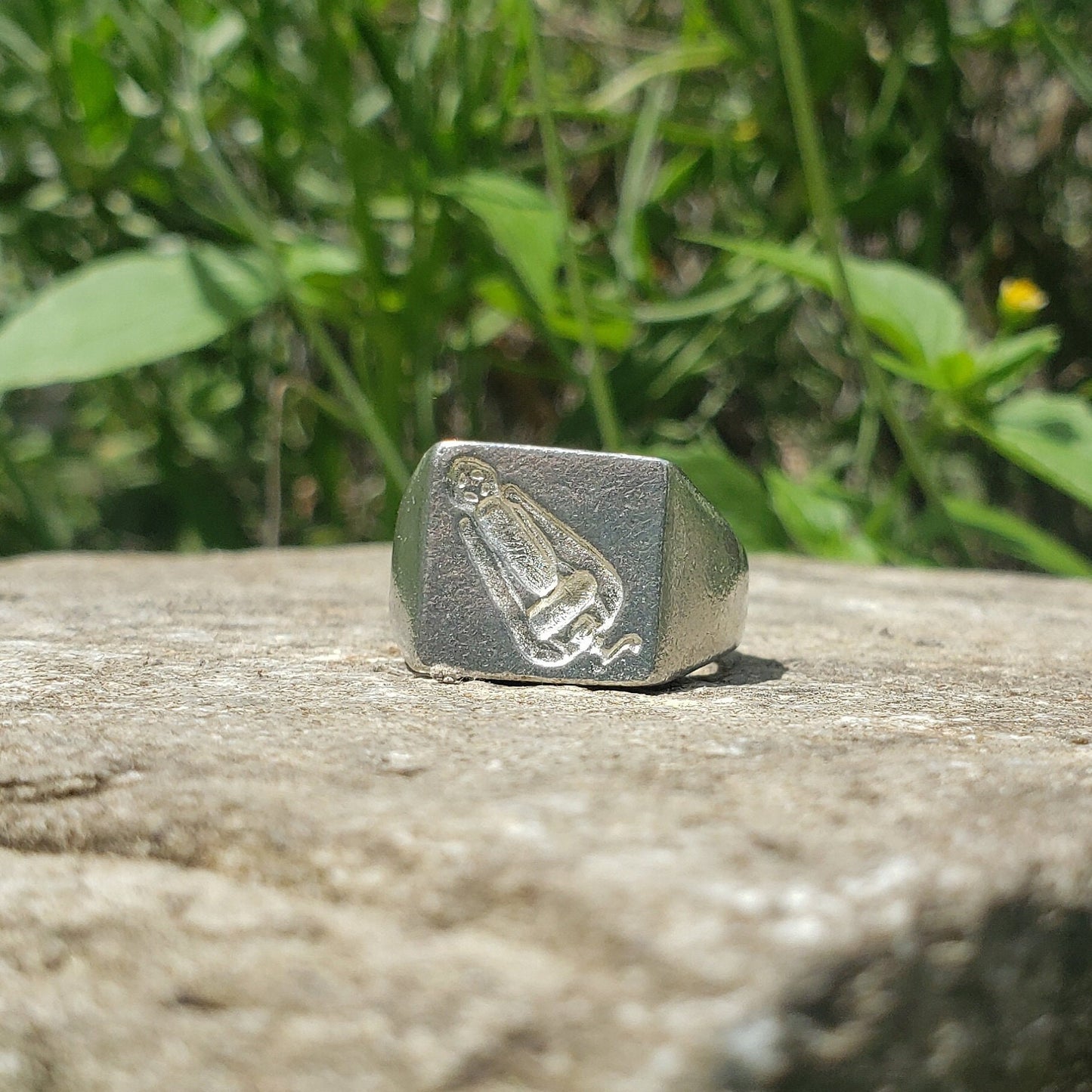 hurdy gurdy wax seal signet ring