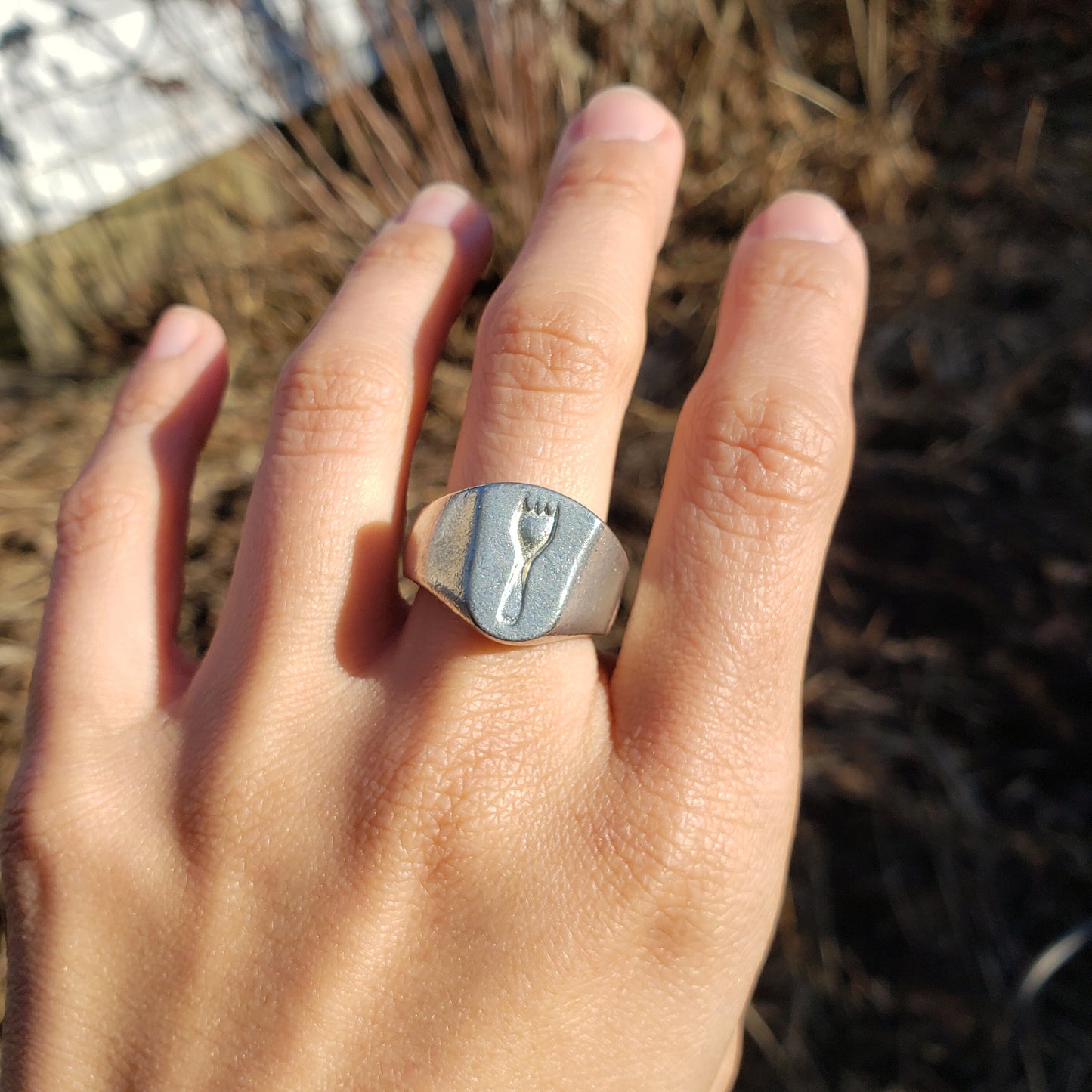 Spork wax seal signet ring