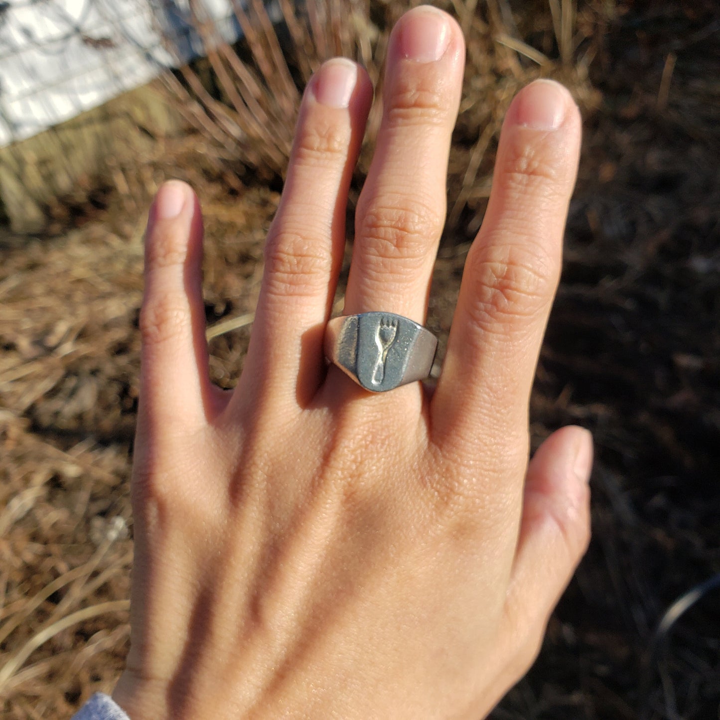 Spork wax seal signet ring