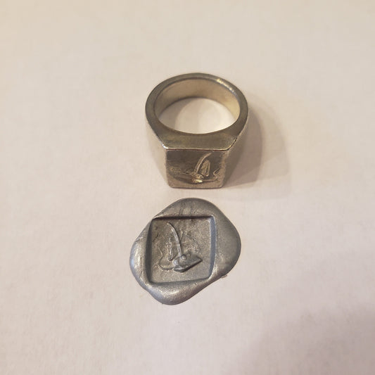 Vacuum wax seal signet ring