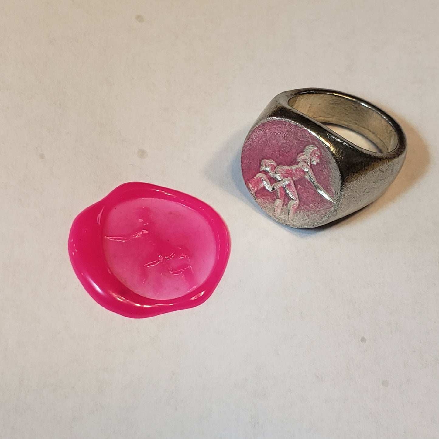 eating ass wax seal signet ring