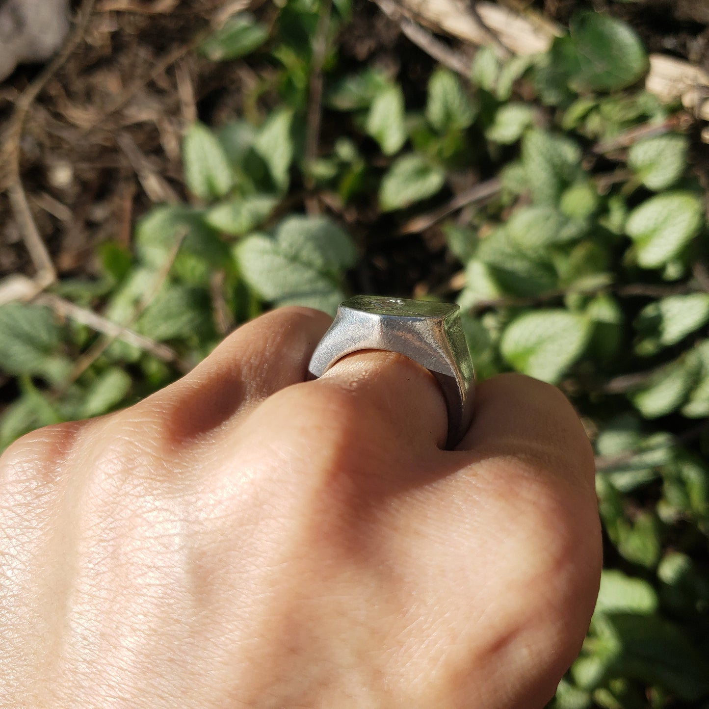 Weasel rampant wax seal signet ring