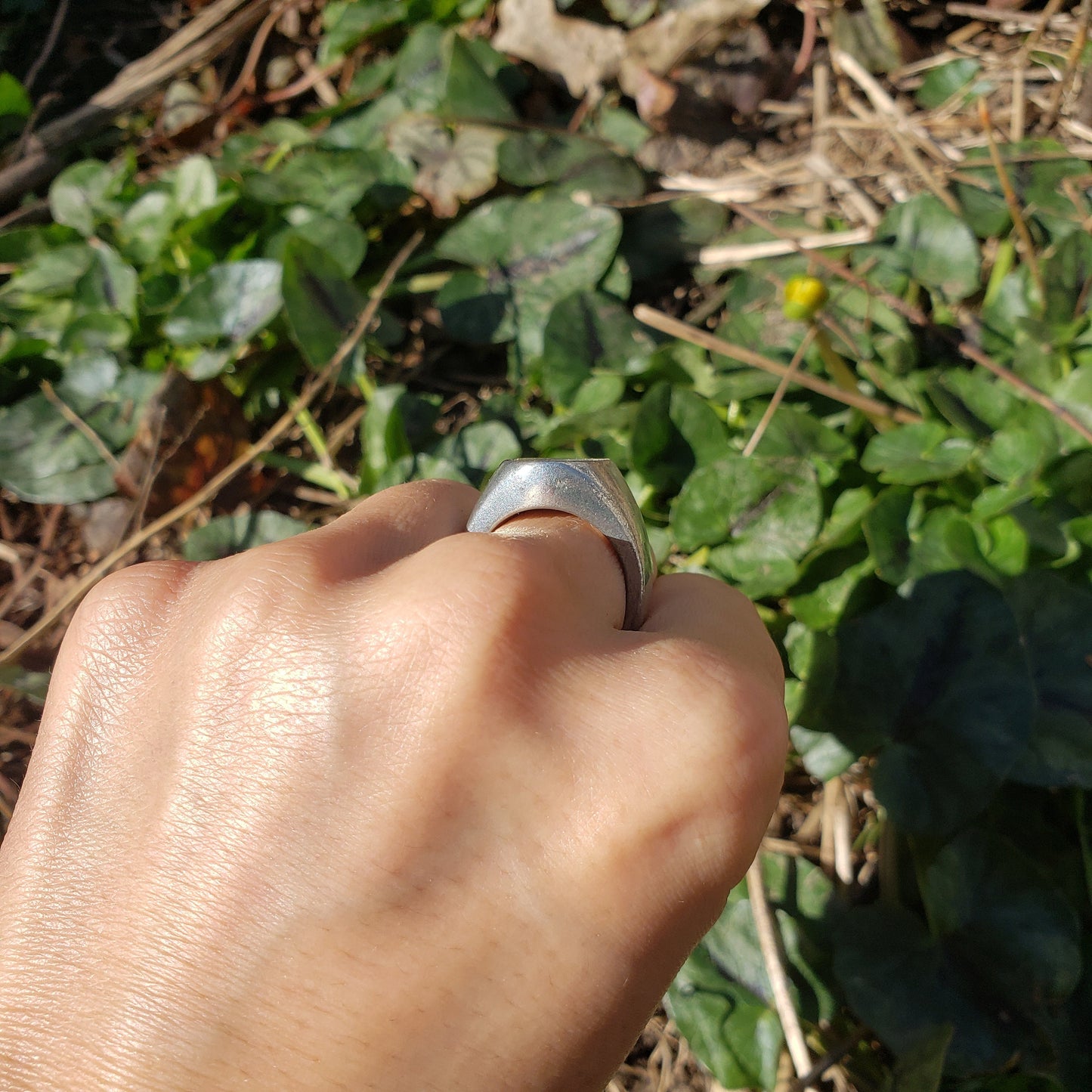 Luchador mask wax seal signet ring