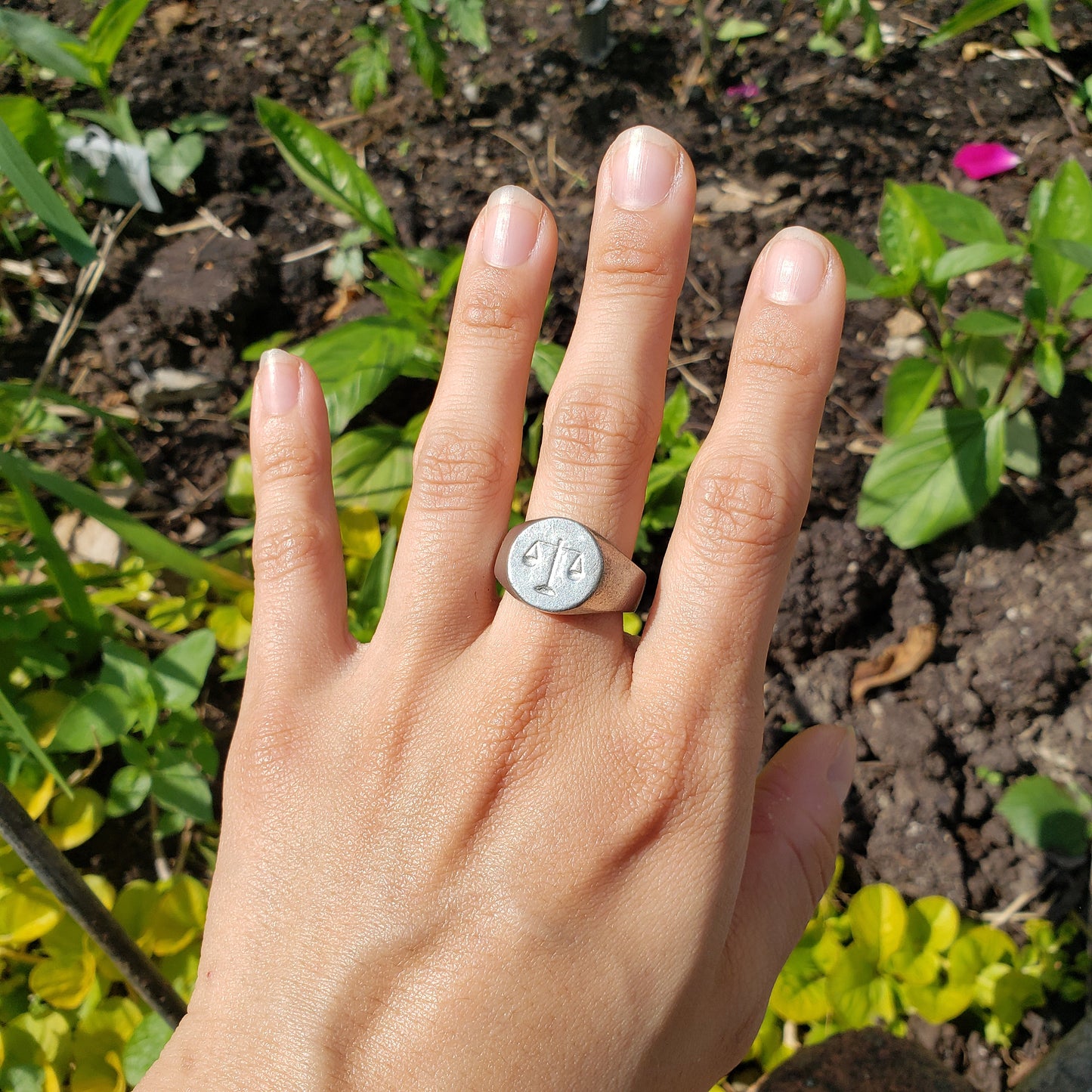 Balance Scales wax seal signet ring