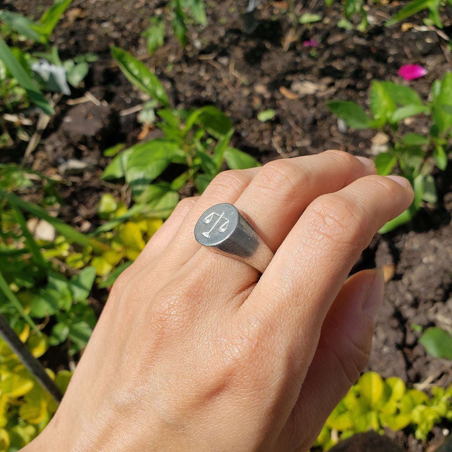 Balance Scales wax seal signet ring