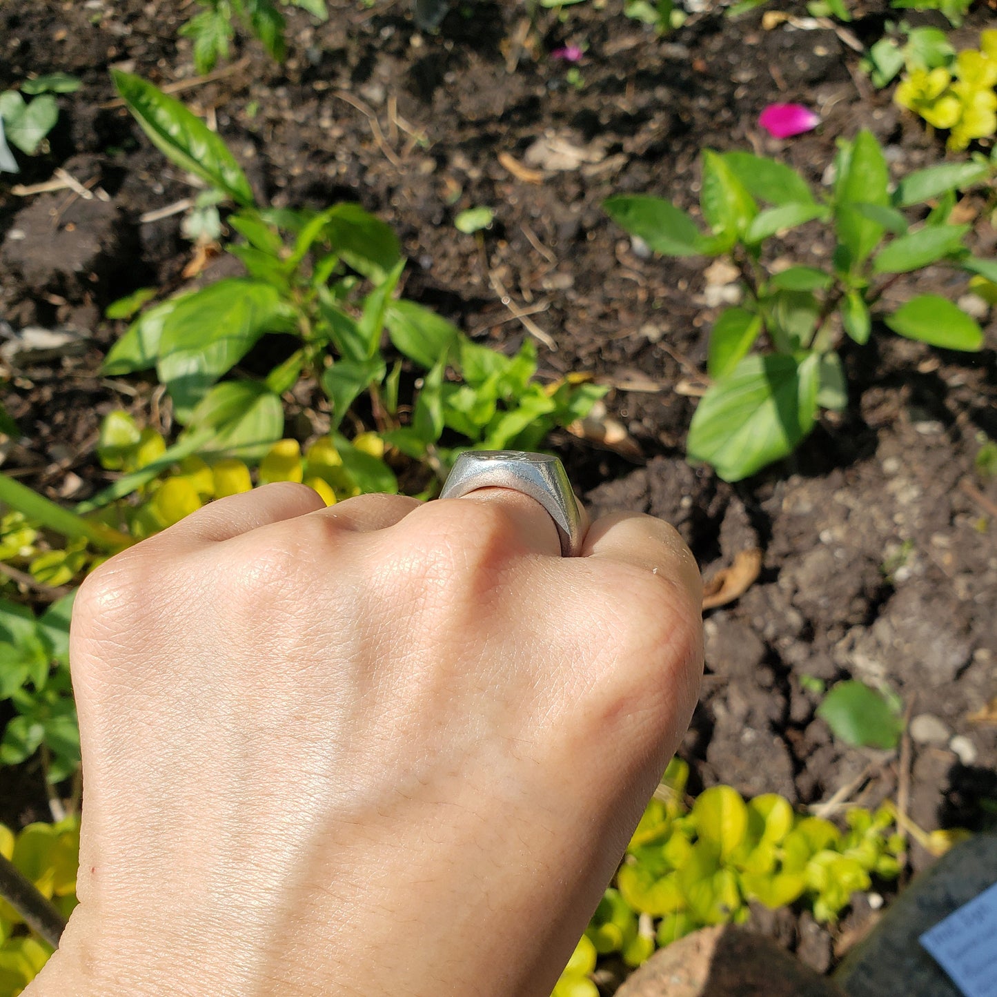 Nose picking wax seal signet ring