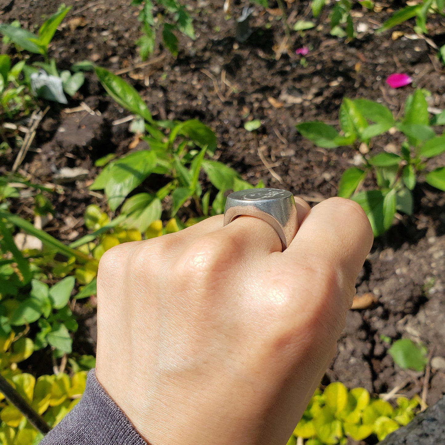 Moon dance wax seal signet ring