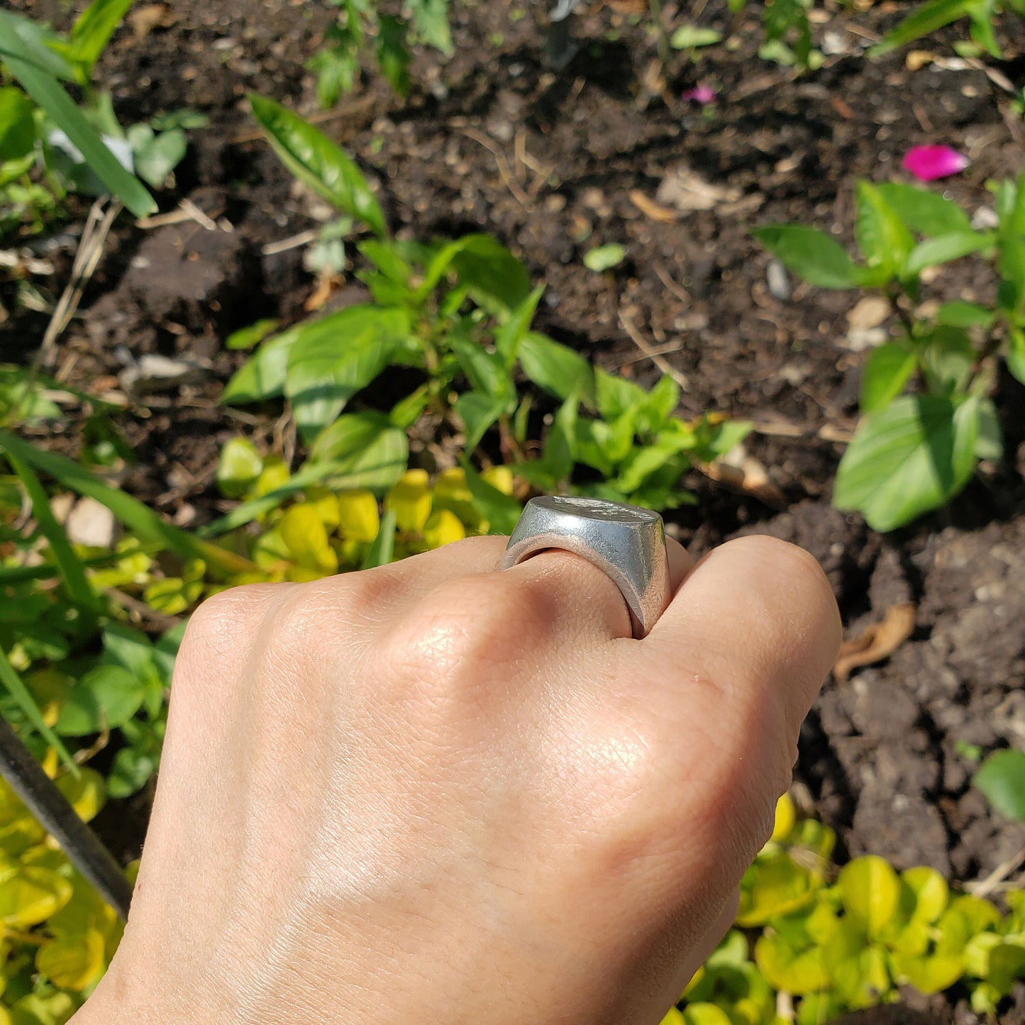 mousing fox wax seal signet ring