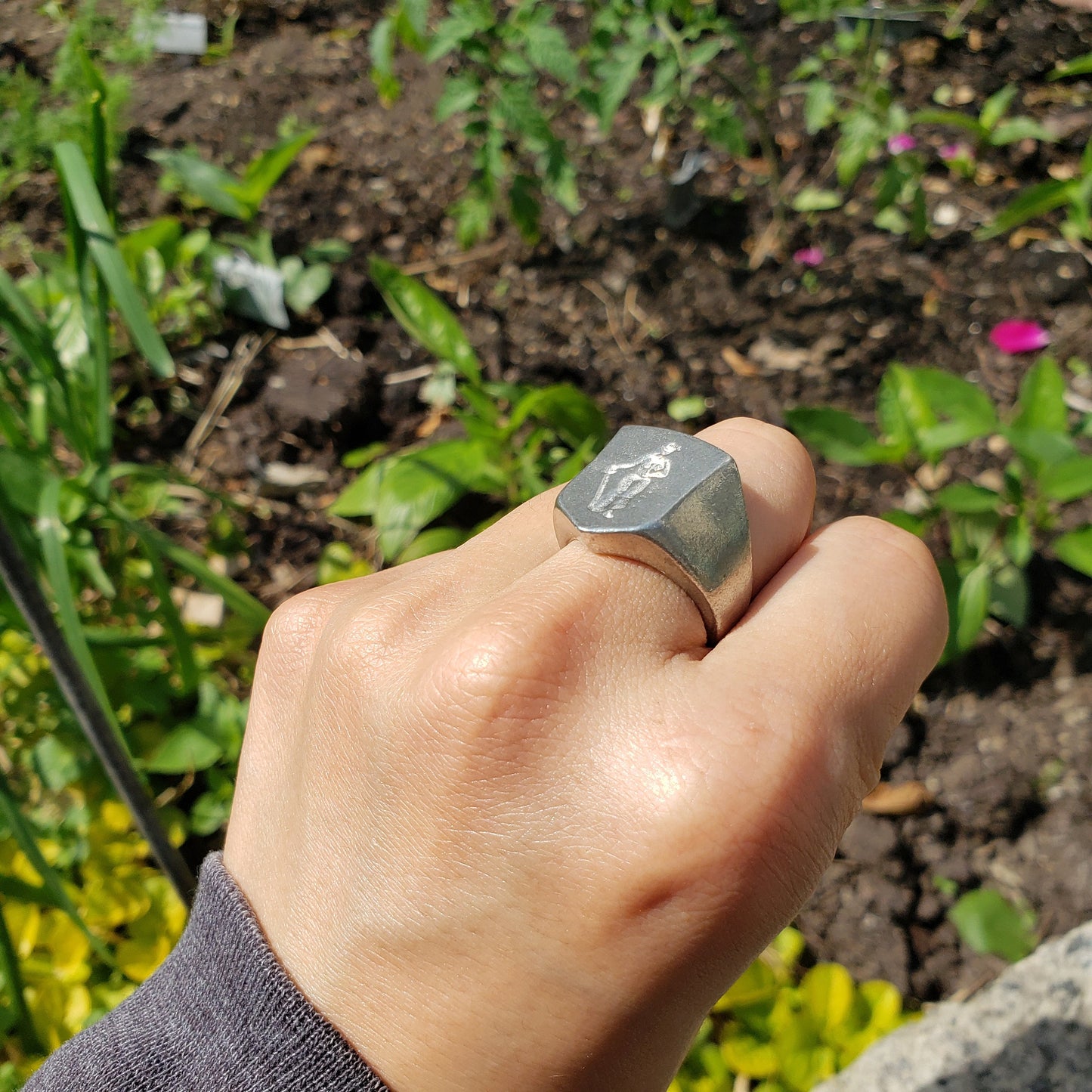 Lady Justice wax seal signet ring