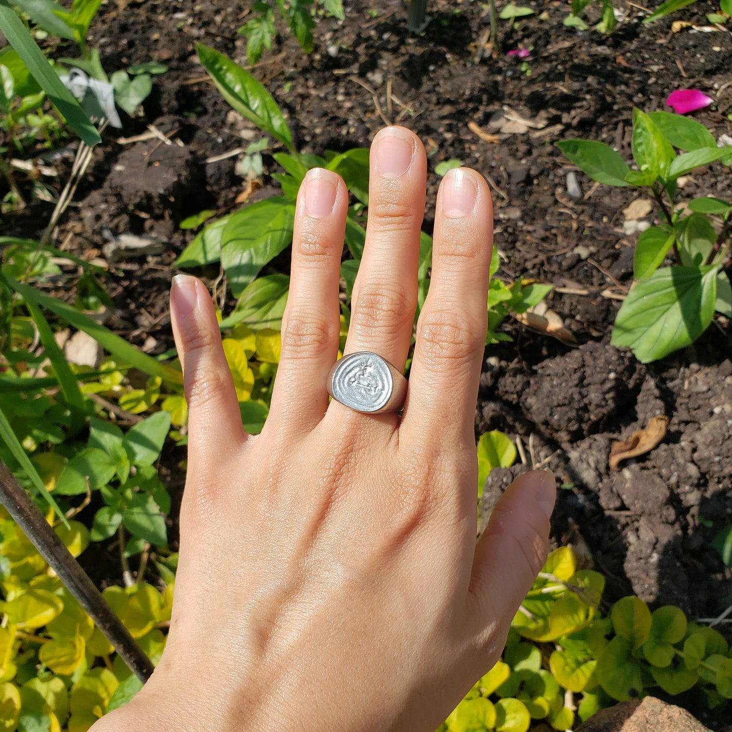 Lady of the lake wax seal signet ring