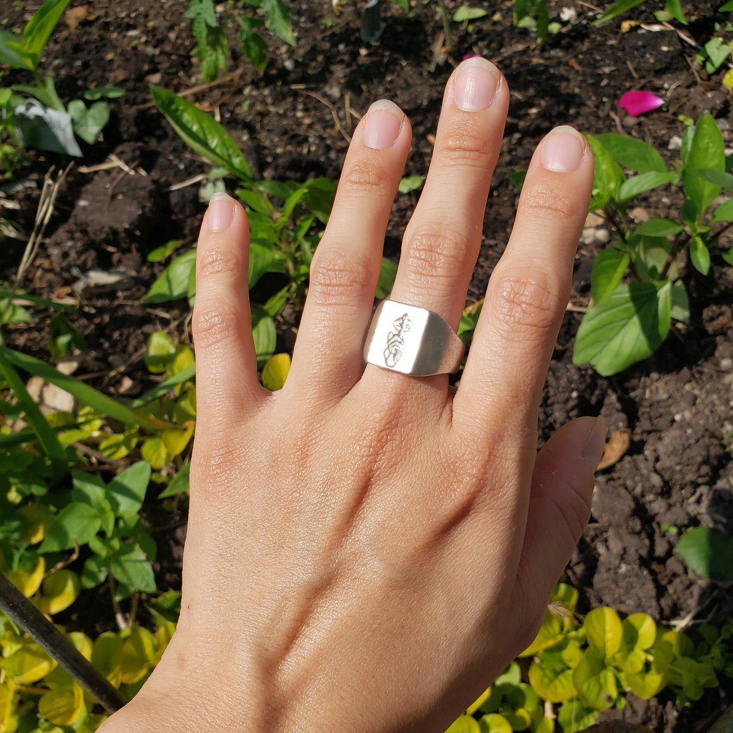 Shush wax seal signet ring