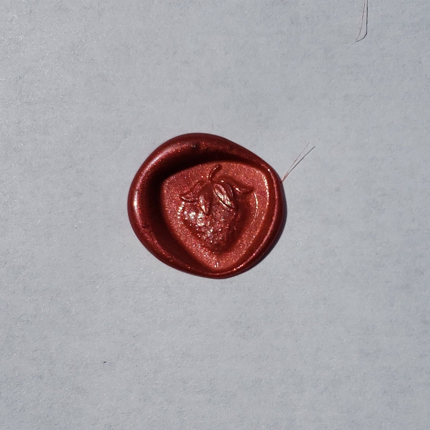 Strawberry wax seal signet ring