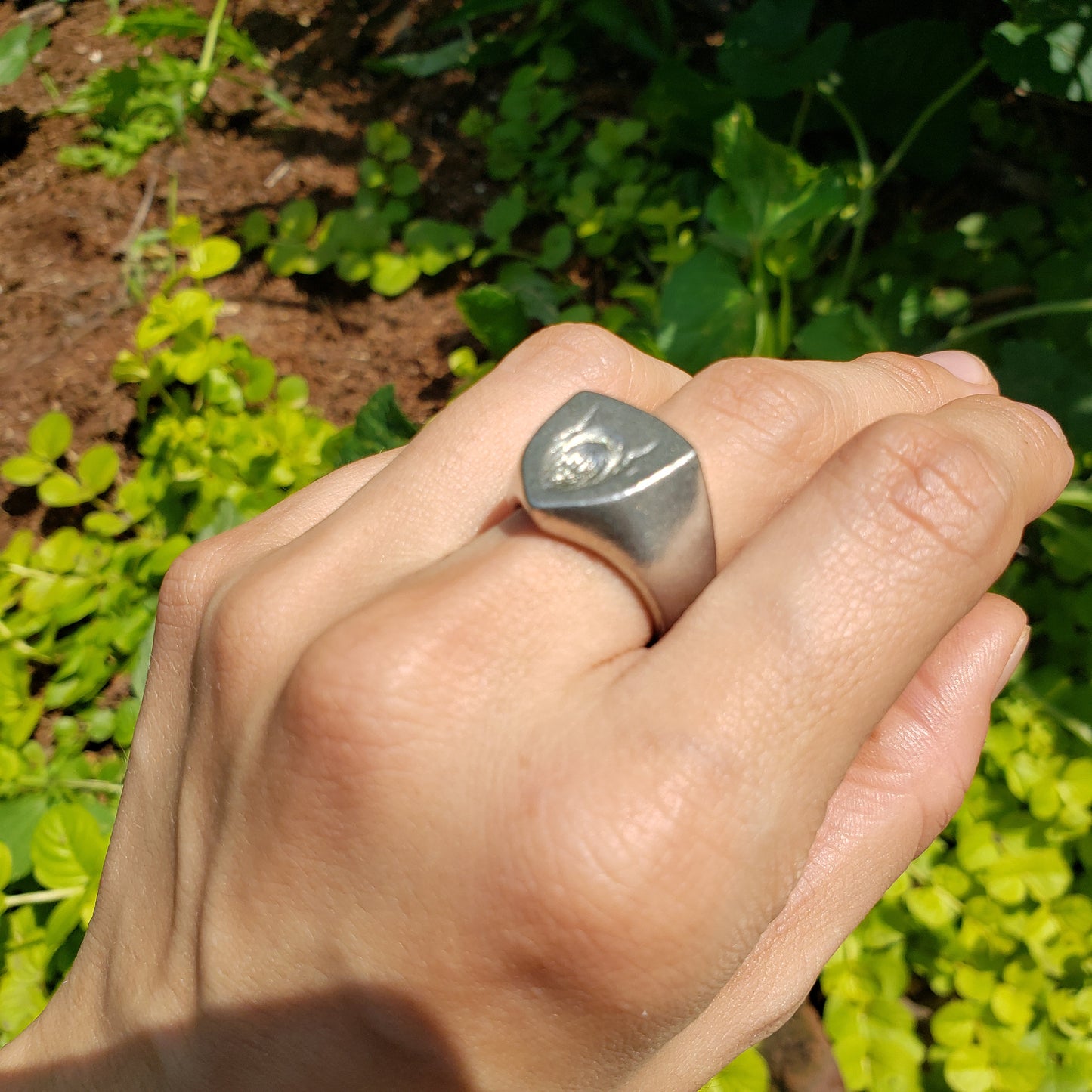 Beard wax seal signet ring