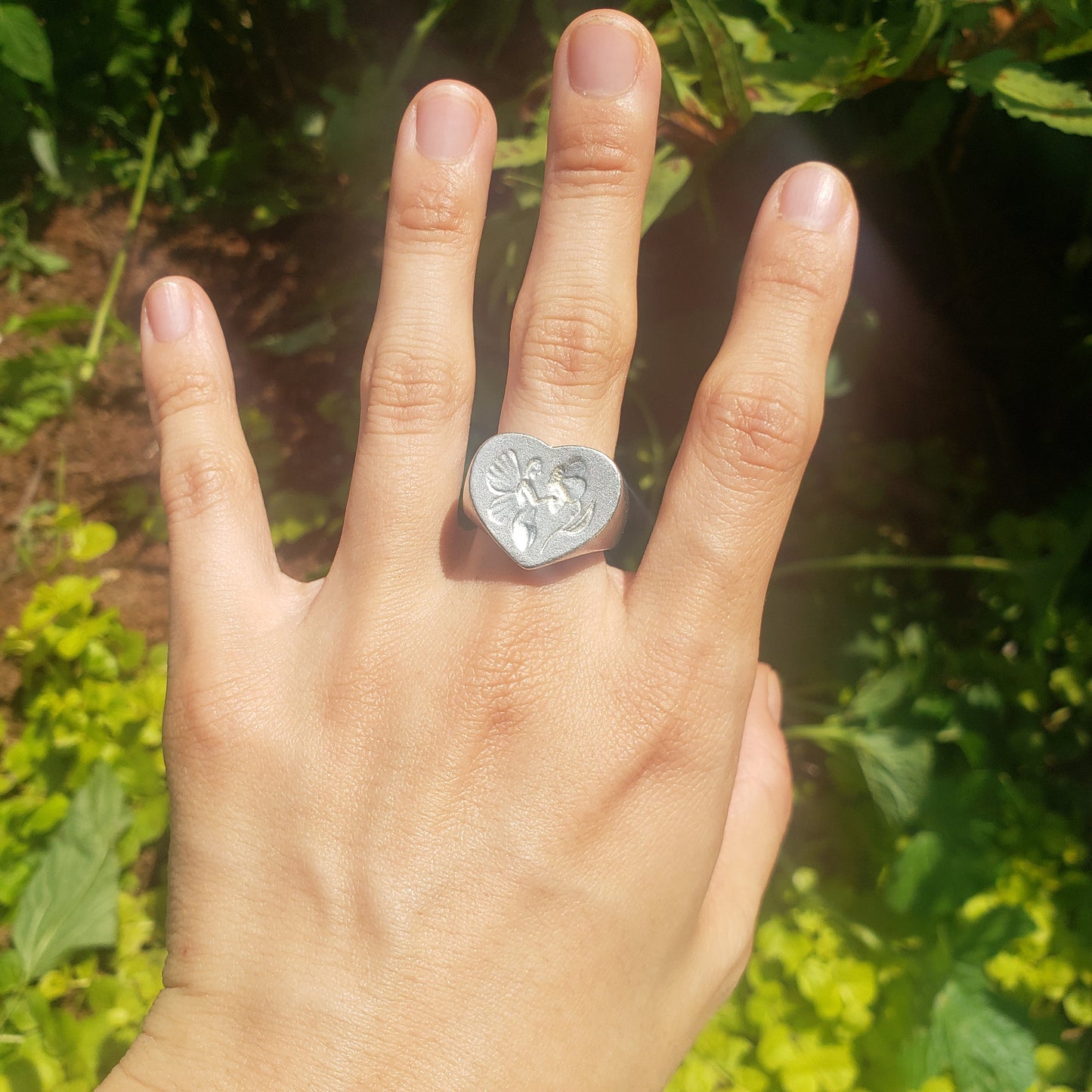 Pollinator fairy wax seal signet ring