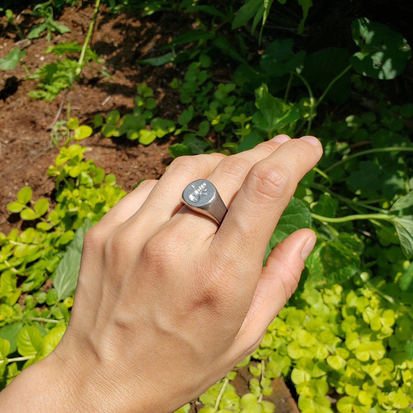 Snowman wax seal signet ring