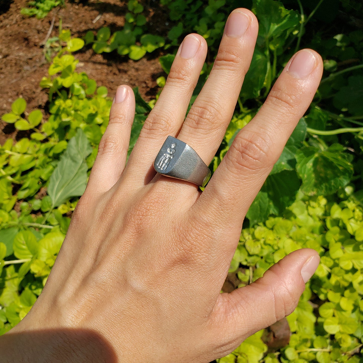 Hermaphroditus anasyrma wax seal signet ring