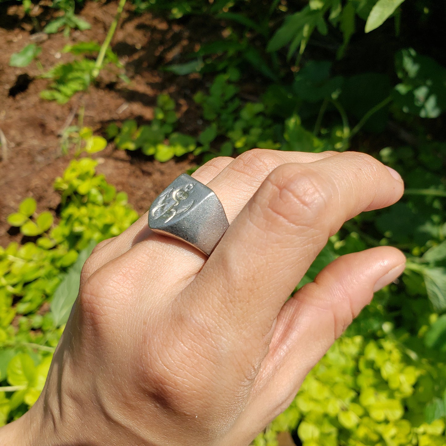 Anchor wax seal signet ring