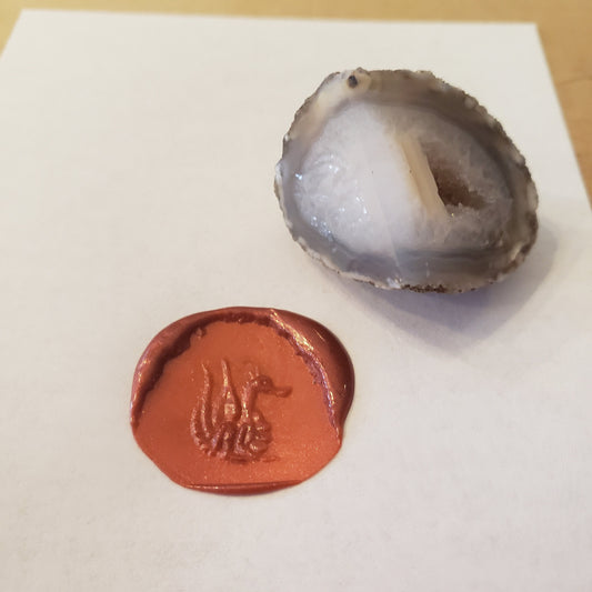 Dragon Geode Crystal wax seal stamp