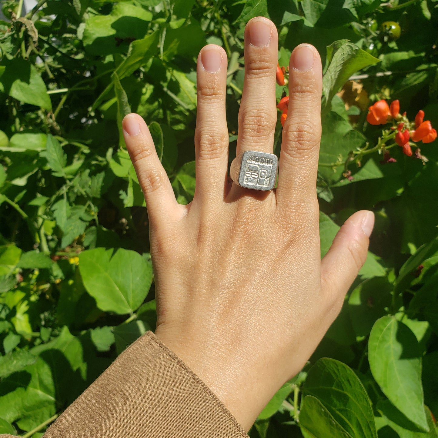 Grocery shop wax seal signet ring