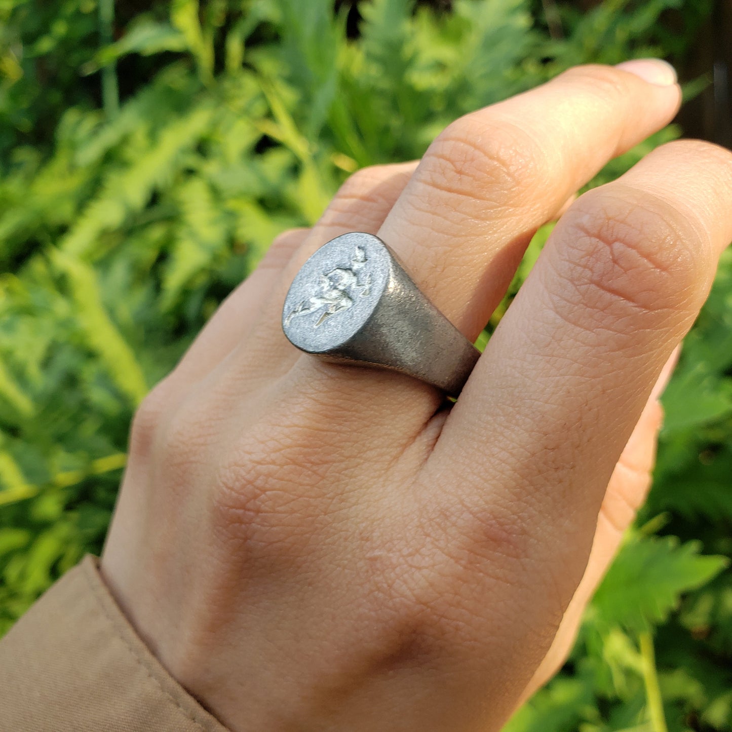 Hermes wax seal signet ring