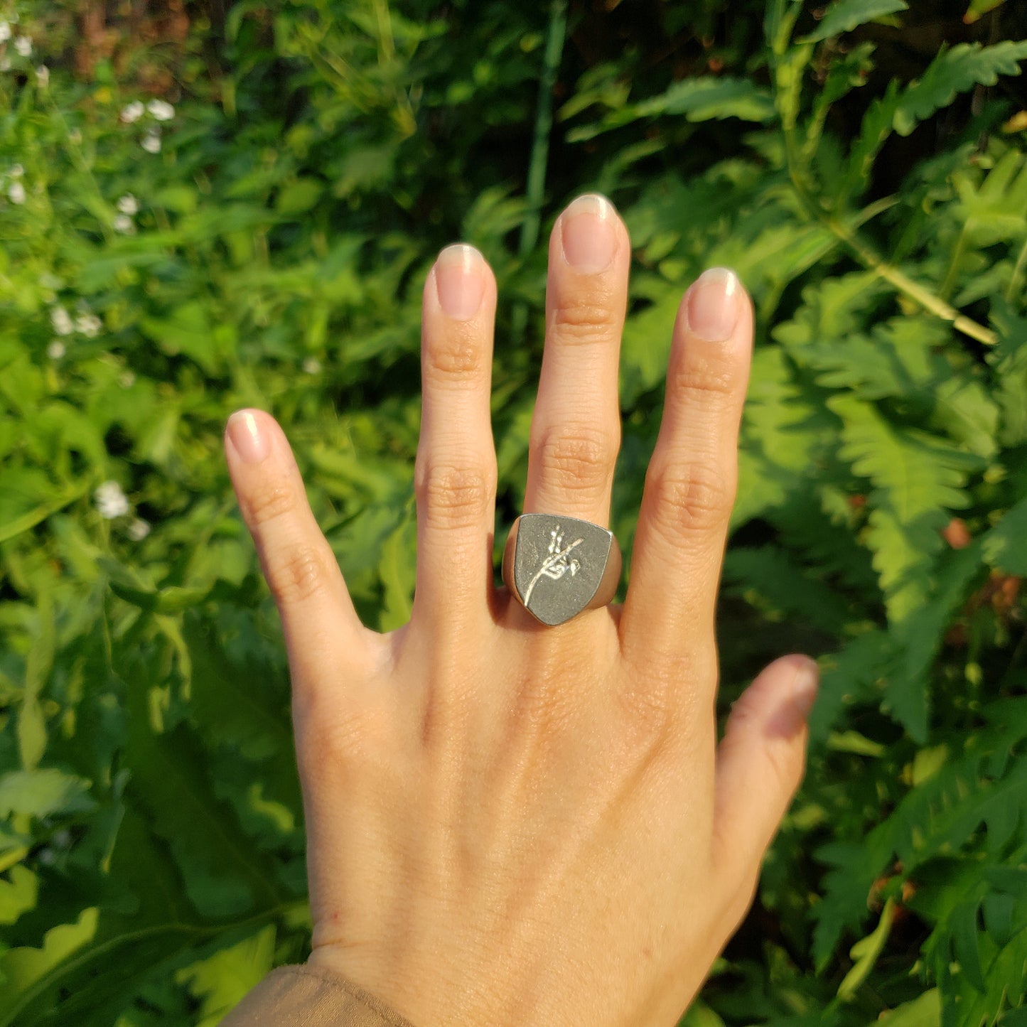 Pole vault wax seal signet ring