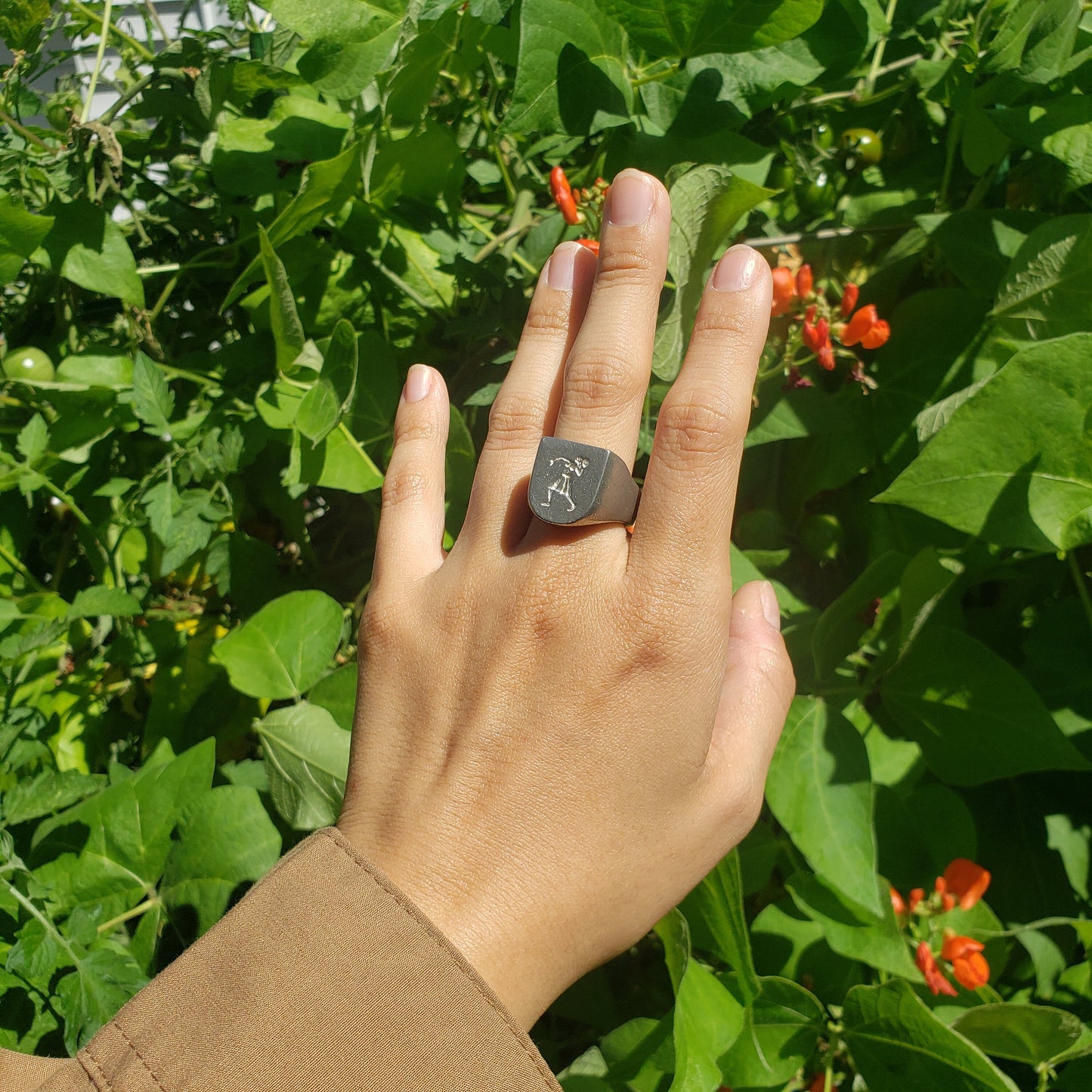 shot put wax seal signet ring