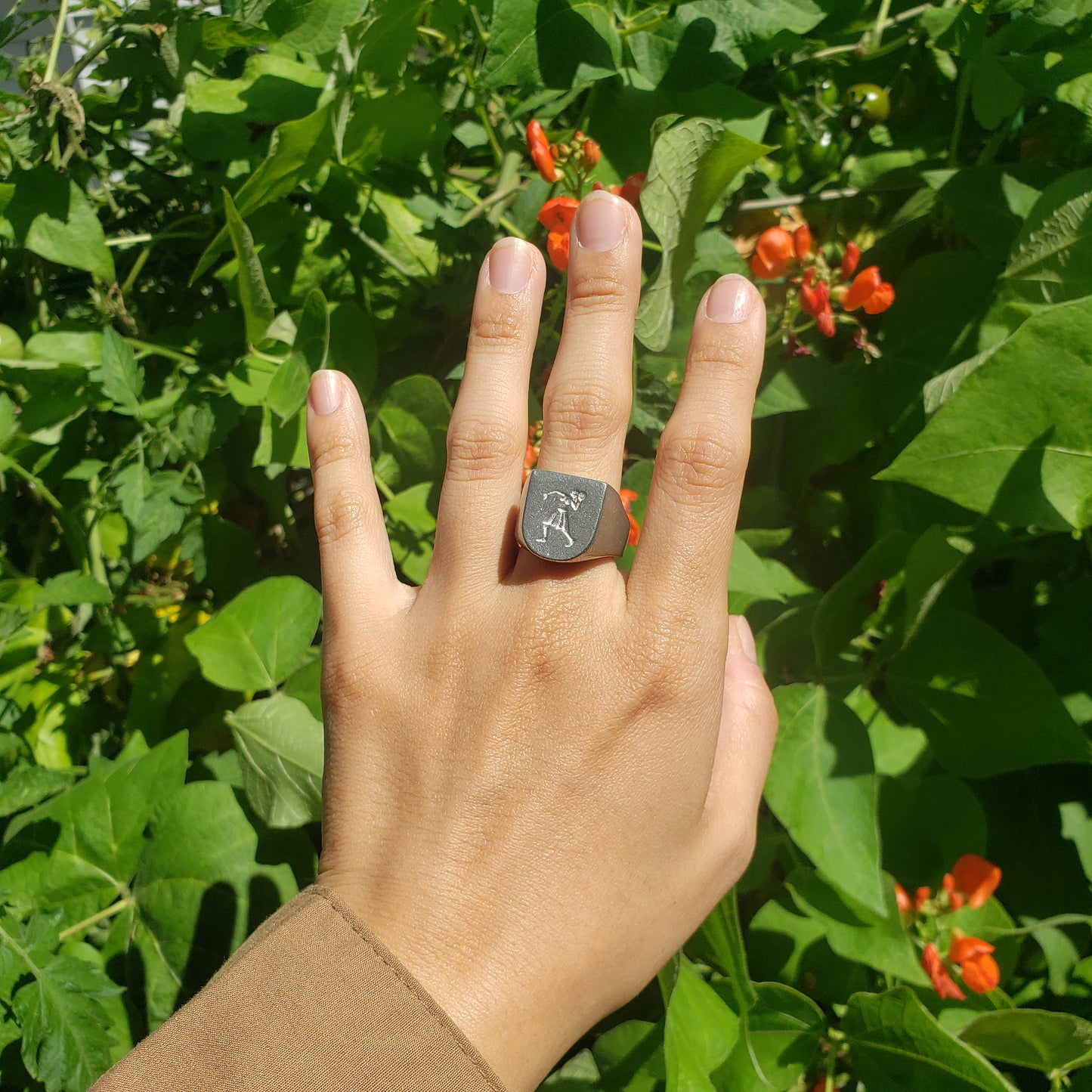 shot put wax seal signet ring