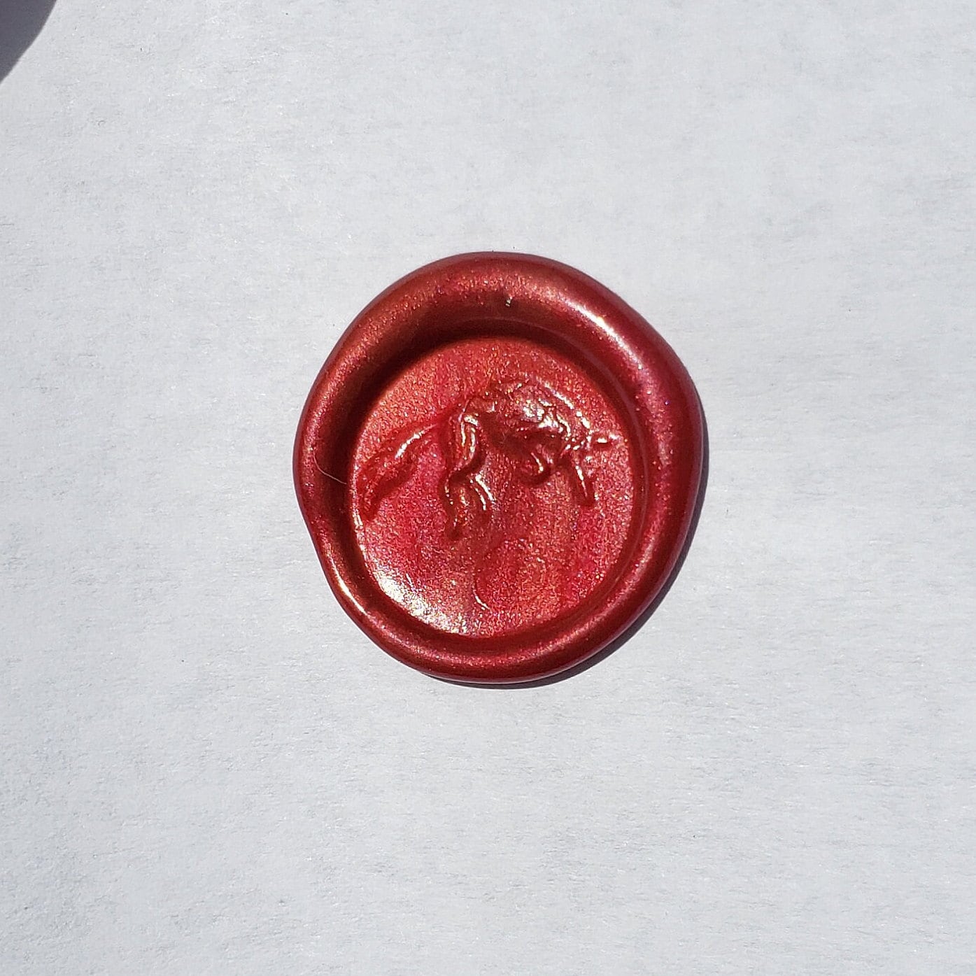 mousing fox wax seal signet ring