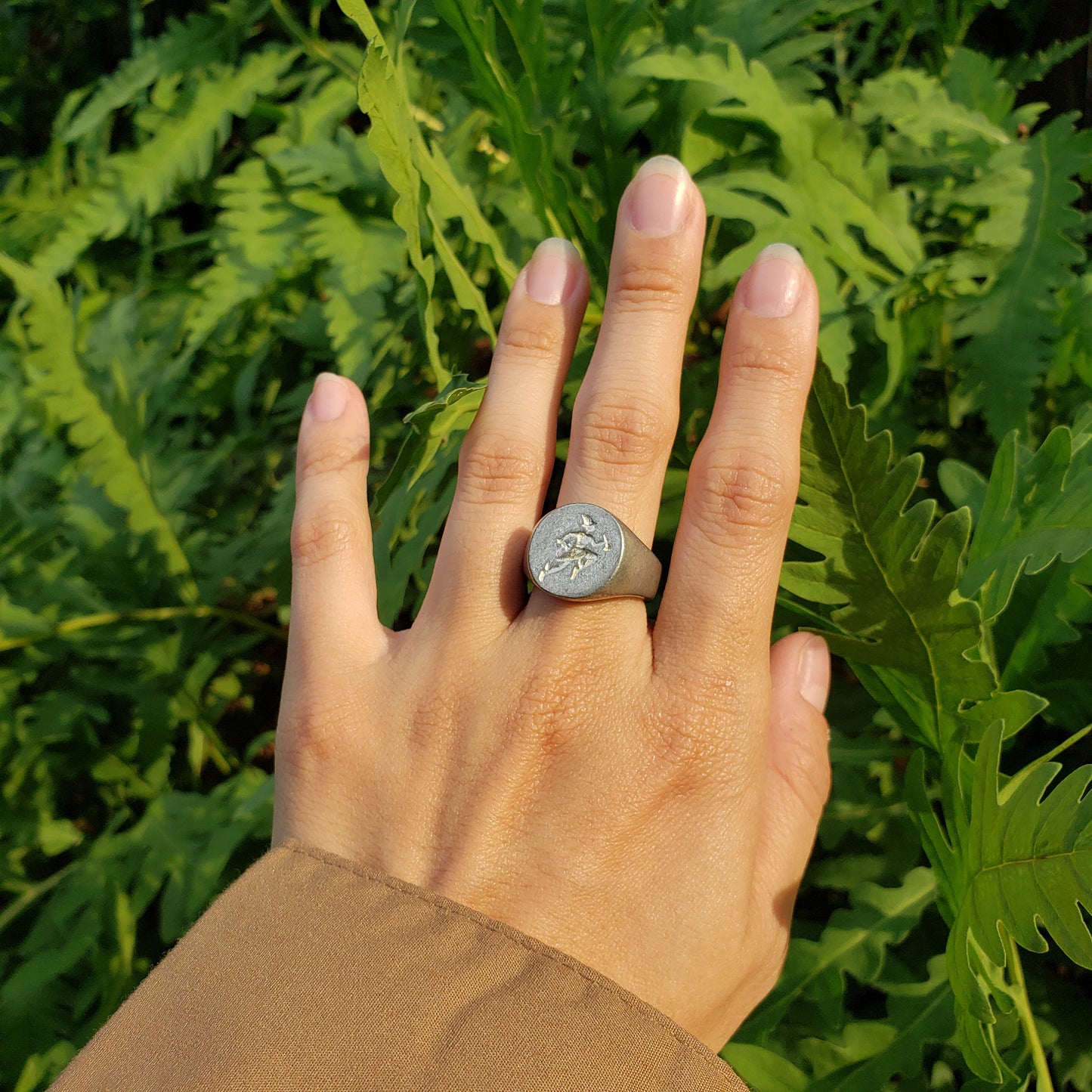 Hermes wax seal signet ring